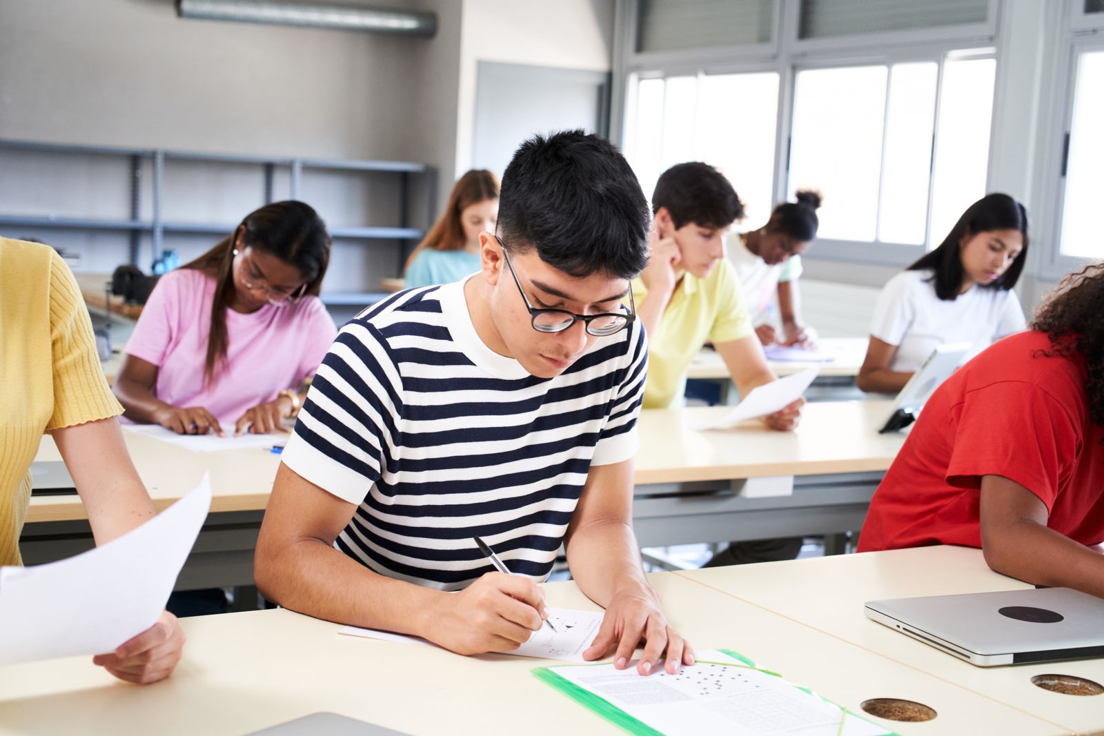 Students studying