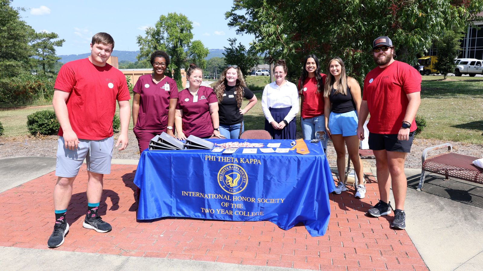 Members of the Phi Theta Kappa Honor Society at last month's Get On Board Day