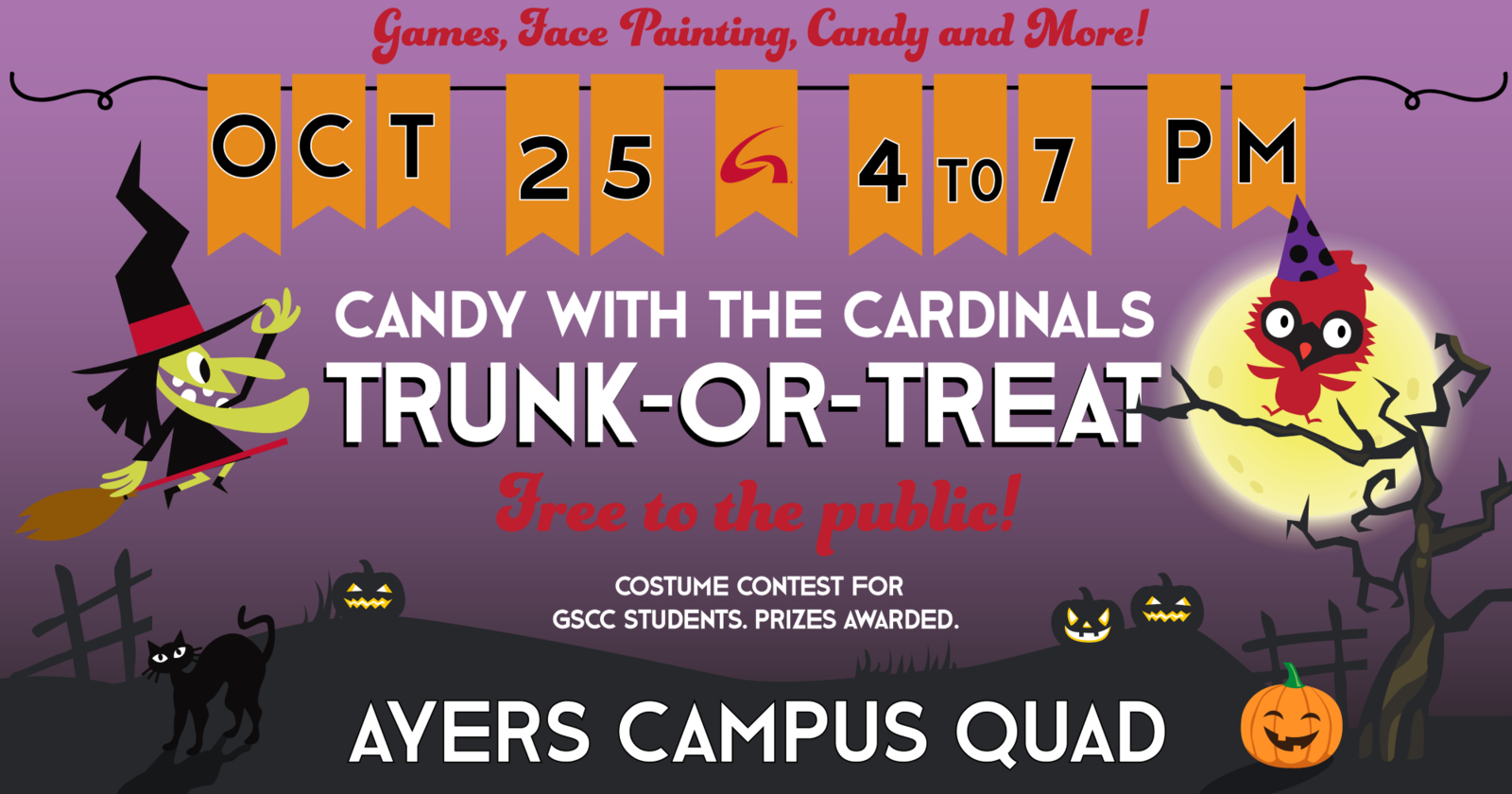Ayers Campus Trunk-or-Treat event flyer