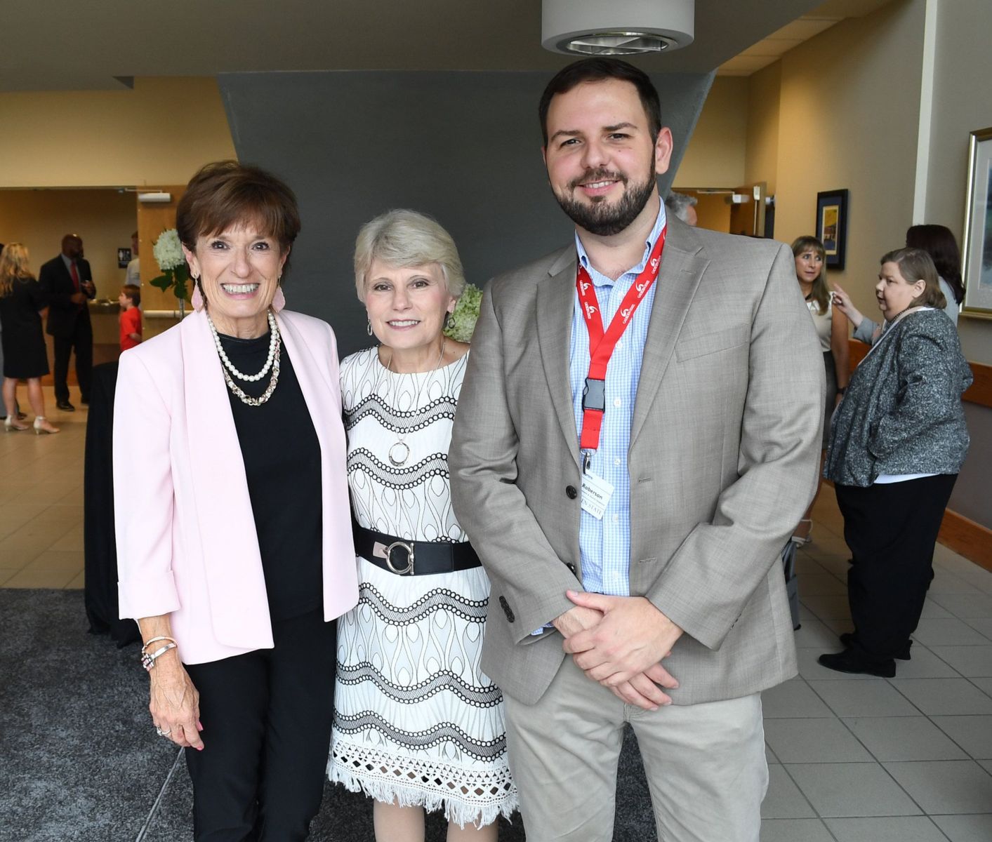 Dr. Martha Lavender, left, retired president of Gadsden State, is pictured with Dr. Kathy Murphy, current president, and John Roberson, director of Advancement and Alumni Relations, at the naming ceremony for the Dr. Martha Lavender Boardroom