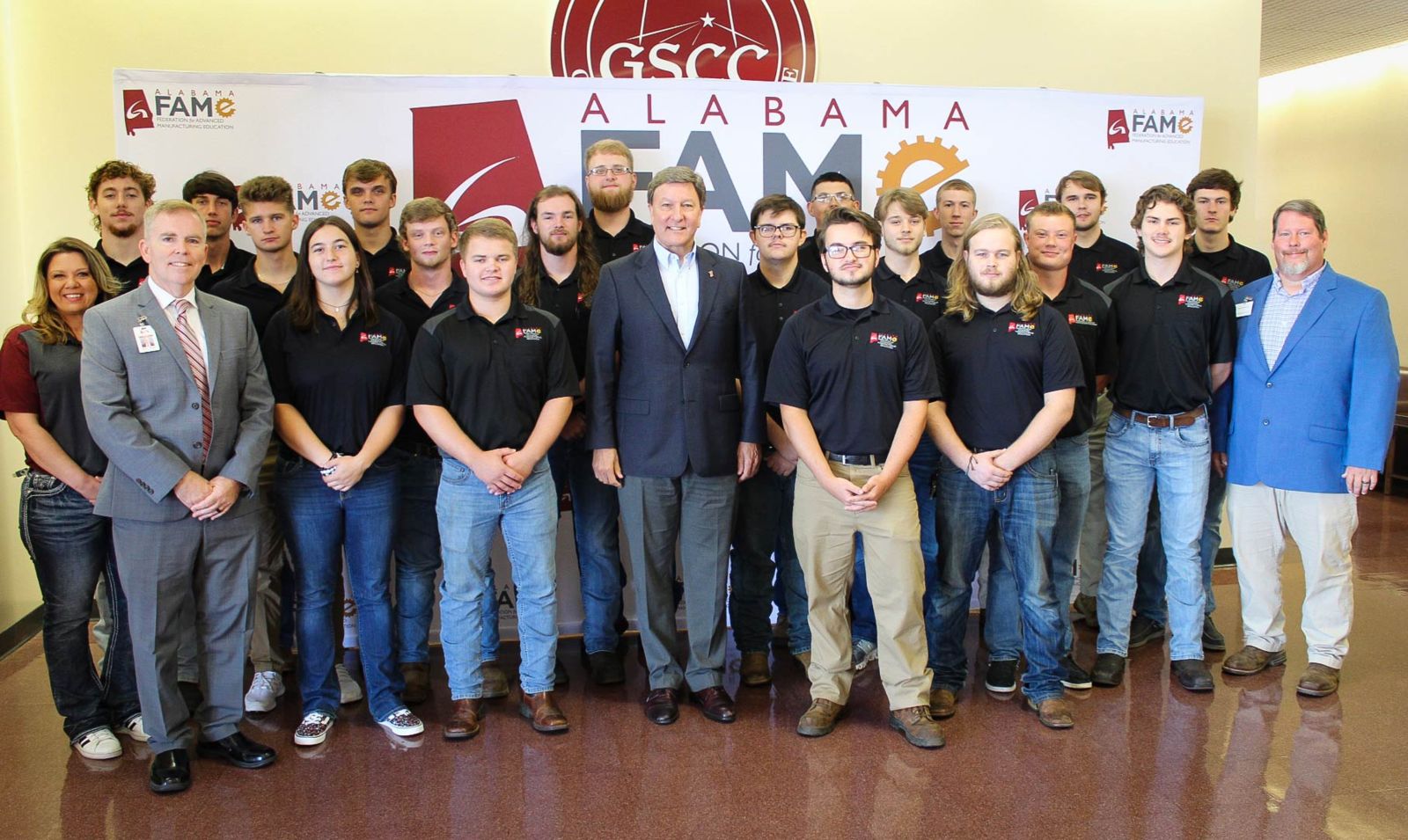 Congressman Mike Rogers is pictured with students, faculty and staff from the FAME program.