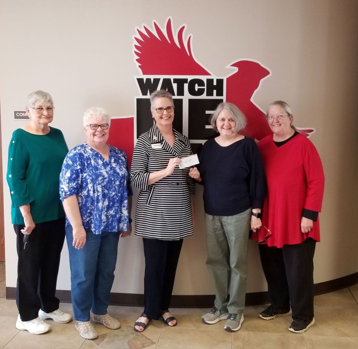 Women’s Club of Weiss Lake members pictured from left are Nell Oliver, Kathy Faircloth, Luanne Hayes, Gadsden State Cherokee campus director, Pam Corvin and Lahayne Livingston