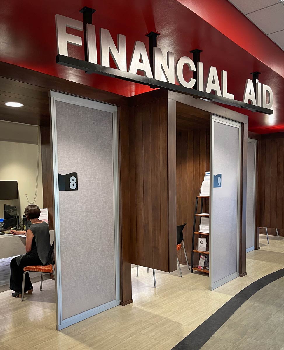Financial Aid office in the One Stop Center