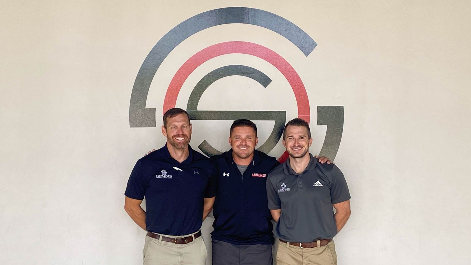 Pictured are, from left, Dr. Dierick Sparks, orthopedic surgeon; Blake Lewis, Gadsden State athletic director; and Dr. Corey Fuller, clinical director.